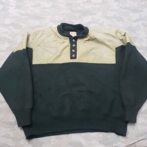 Vintage Filson Sweater Mens XL Peat Green Henley Guide Wool Heavy Weight